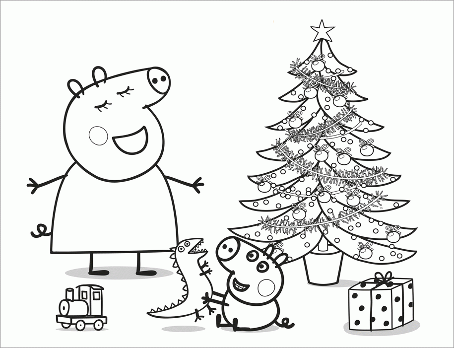 Plansa de colorat cu Peppa Pig 13 5